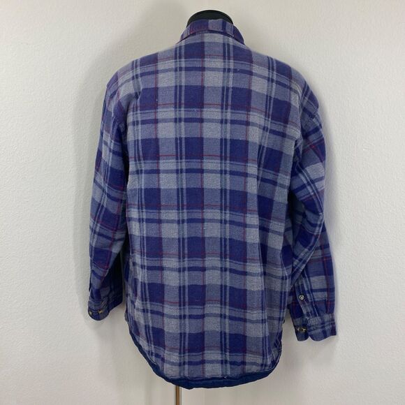 Vtg Northwest Territory Mens Plaid Chore Jacket Shirt Quilted Cotton Flannel LT - Picture 11 of 15